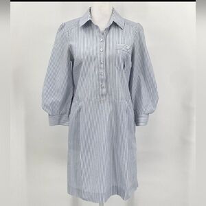 Lily Pulitzer Candy Striped Blue and White Shirt Dress